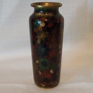 Cloisonne Jingfa Enamel Multicolor Floral Vase